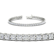 Princess Cut Basket Tennis 9 Ct Bracelet